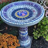Full Size Mosaic Birdbath 1 small