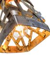 Wine Barrel Ring Pendant Light - Kotak - Made From Retired California Wine Barrel Rings 6 small