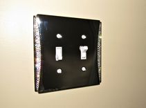 Any Configuration Accent Crystallized Light Switch Plate Cover Chrome Genuine European Crystals 1 small