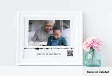 Voice Recording Gift, Qr Code Sign, Sympathy Gift, Wood Framed With Photo, Personalized In Memory 4 small
