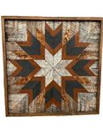 Reclaimed Wood Wall Art - Barn Quilt And Aztec Styles 1 small