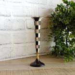 Elegant Checks Bud Vase Hand Painted Whimsy Flute Vase 2 small