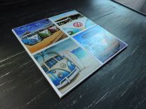 Vw Bus Beach Theme Ceramic Coasters 3 small