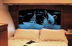 Illuminated Carved / Etched Glass - Marlin Headboard 1 small