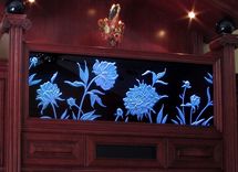 Illuminated Carved / Etched Glass - Wall Unit 1 small