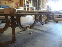 Walnut Pedestal Dining Table 1 small