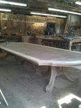 Walnut Pedestal Dining Table 2 small