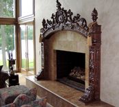 Carved Fireplace Mantel 2 small