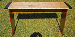 Custom African Mahogany And Blackwood And Maple Console Table 2 small