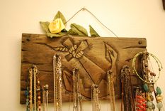 Hand Carved Jewelry Holder 1 small
