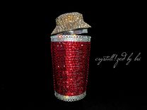 Custom Crystallized Cocktail Shaker Alcohol Drinks Bling Genuine European Crystals Bedazzled 2 small