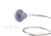 Crystallized Wall Mount Chrome Hair Dryer Holder Bath Bling European Crystals Bedazzled 3 small