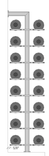 (Floor To Wall / Pillar Series) Double Bottle Label Facing Wine Display 3 small