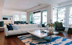 Bone White Concrete And Walnut  Slab Coffee Table 1 small
