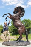 10 Feet! Giant Rearing Horse Bronze Statue | Life Size Bronzes Bronze Sculptures - Lost Wax Casting 3 small