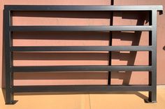 Modern Horizontal Metal Railing; Steel Guardrail; Landing, Loft, Deck, Porch, Balcony Railing 3 small