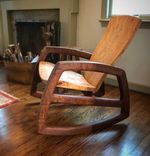 Wild Maple And Figured Walnut Rocking Chair 1 small