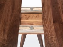 Round Extendable Dining Table In Your Choice Of Solid Walnut, Cherry, Mahogany Or Oak Wood, "Sister" 5 small