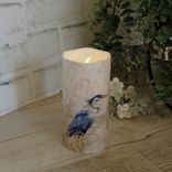 Blue Heron Luminary Candle Blue Heron Light Decor 3 small