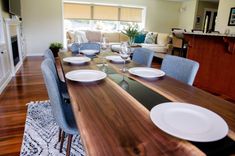 Walnut Epoxy Dining Table, Walnut River Table, Epoxy River Table, Live Edge Epoxy 2 small