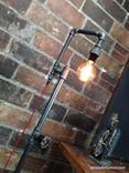 Industrial Style Floor Lamp - Bare Edison Bulb 2 small