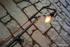 Industrial Style Floor Lamp - Bare Edison Bulb 5 small