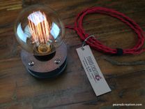 Minimalist Table Lamp - Bare Edison Bulb 3 small