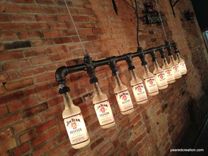 Industrial Style Chandelier -  Bottle Light 1 small