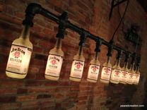 Industrial Style Chandelier -  Bottle Light 4 small