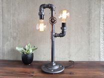 Industrial Edison Bulb Light - Iron Pipe Table Lamp 1 small