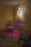 Aqua Mesh Pendants With Dichroic Colored Spot Lights 2 small