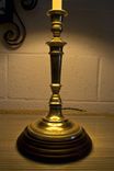 Pair Of Brass Candlestick Lamps 4 small
