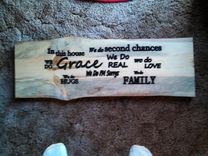 Carved Pine Slab Signs 1 small