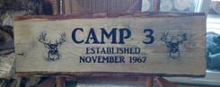 Carved Pine Slab Signs 3 small