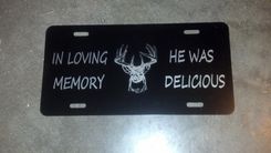 Personalized License Plate. Laser Engraved. 1 small