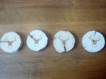 Log Coasters With Laser Engraved Image 1 small