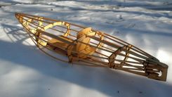 Skin On Frame Wood Kayak With Polyester Skin. 5 small