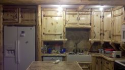 Rustic Log Kitchen Cabinets And Bar 2 small