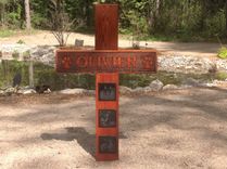 Personalized Cedar Timber Laser Engraved Memorial Cross 1 small