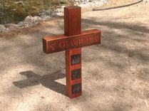 Personalized Cedar Timber Laser Engraved Memorial Cross 3 small