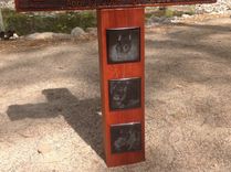 Personalized Cedar Timber Laser Engraved Memorial Cross 6 small