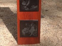 Personalized Cedar Timber Laser Engraved Memorial Cross 7 small