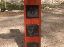 Personalized Cedar Timber Laser Engraved Memorial Cross 8 small