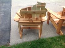 Cedar Adirondack Wisconsin Chairs With Personalized Laser Engraving. 5 small
