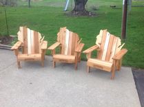 Cedar Adirondack Wisconsin Chairs With Personalized Laser Engraving. 6 small
