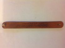 Personalized Laser Engraved Leather Bracelets. 2 small