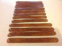 Personalized Laser Engraved Leather Bracelets. 5 small
