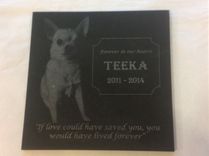 12" Pet Memormial Granite Tile 3 small