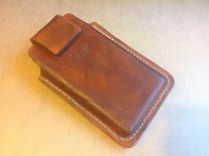 Leather Cell Phone Holster For Samsung Galaxy S5 , Can Be Made For Motorola 3 small