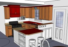 Craftsman Kitchen-- In Maple And Painted Finish 2 small